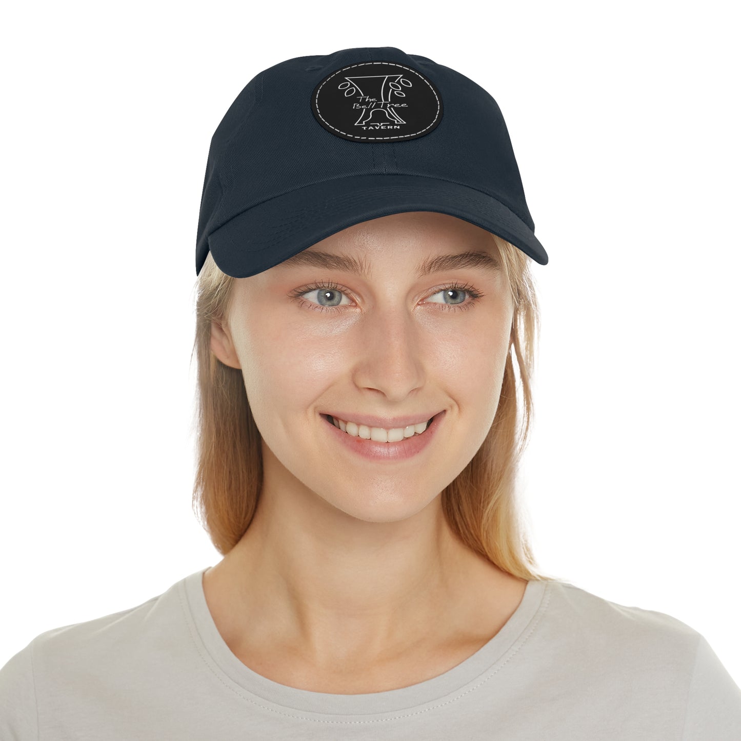 Bell Tree Dad Hat with Leather Patch (Round)