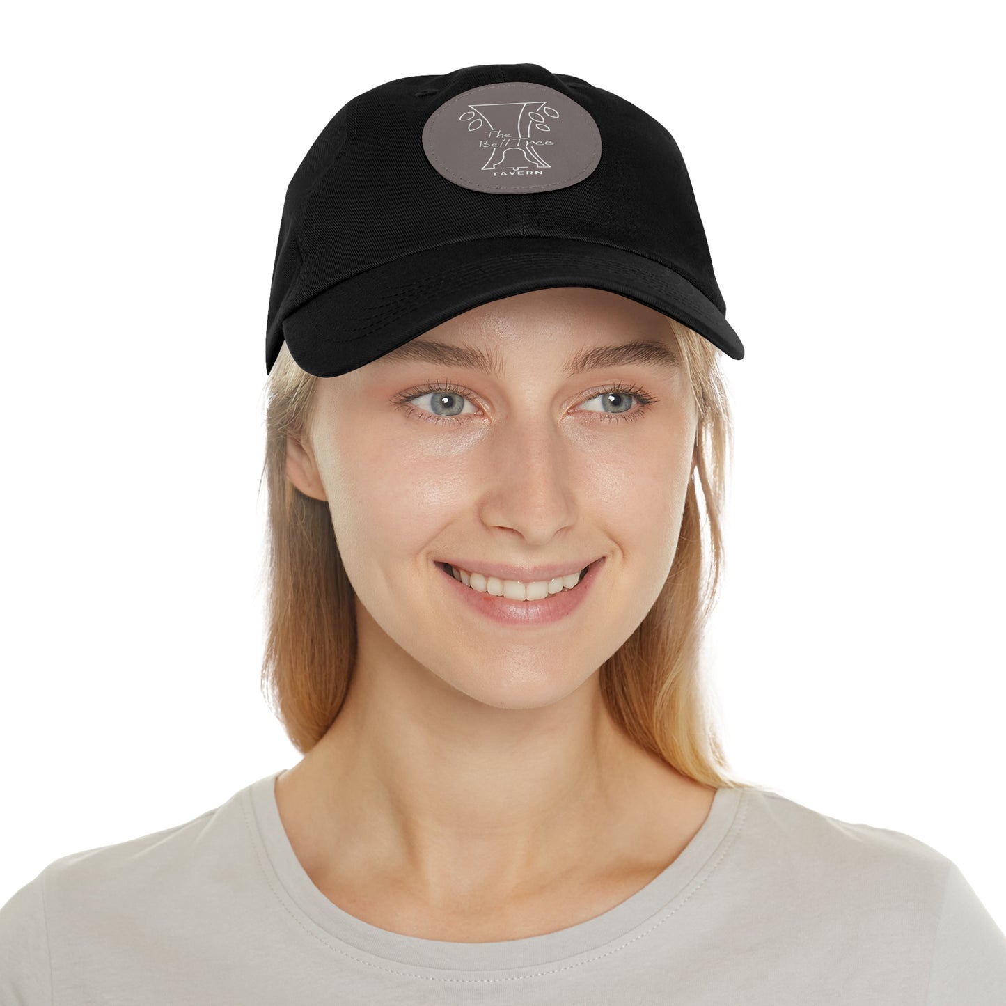 Bell Tree Dad Hat with Leather Patch (Round)