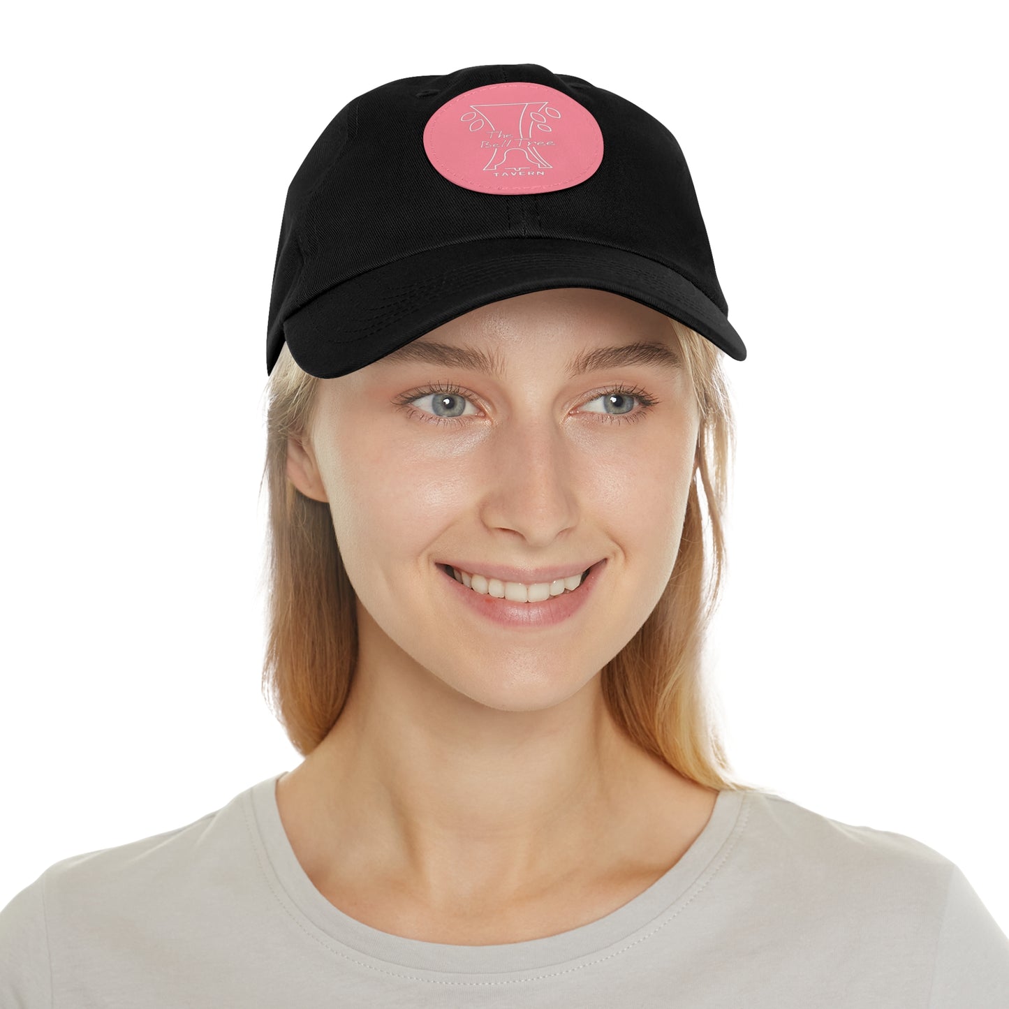 Bell Tree Dad Hat with Leather Patch (Round)